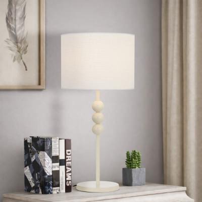 Poetix Iron Base Table Lamp, Beige