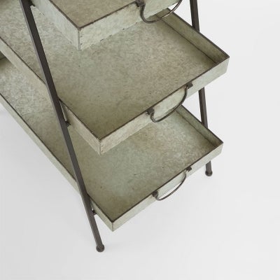 Remy Iron A-frame 3-Tier Display Shelf / Garden Tray Stand