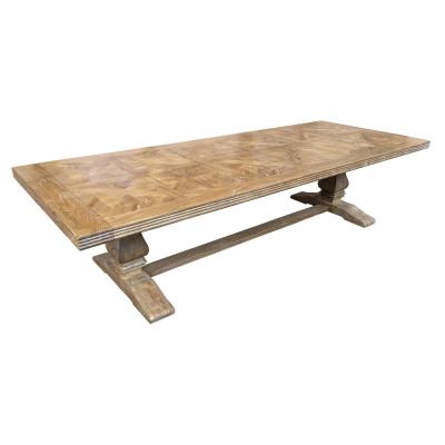 Fauchey Elm Timber Pedestal Dining Table, 320cm, Natural