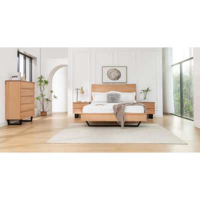 Varneth Messmate Timber Floating Platform Bed, Queen