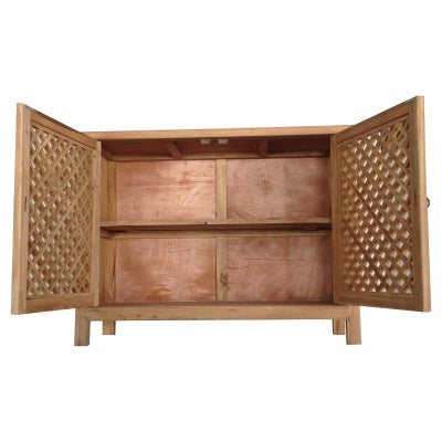 Quincy Reclaimed Elm Timber 2 Door Sideboard, 120cm, Natural