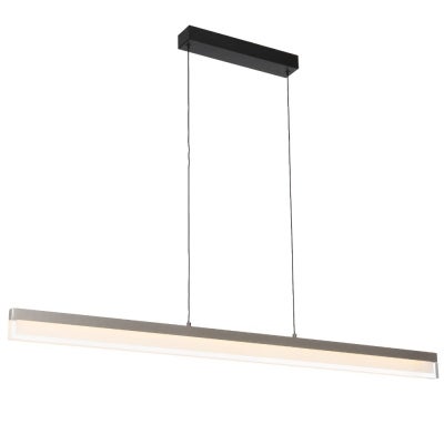 Salas Aluminium Dimmable LED Linear Pendant Light, Pearl Grey