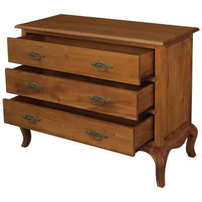 Mervent Mindi Wood 3 Drawer Dresser, Light Pecan