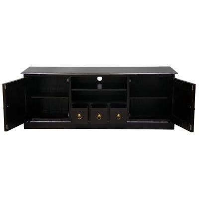 Tasmania Mahogany Timber 2 Door 3 Drawer TV Unit, 160cm, Chocolate