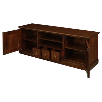 Tasmania Mahogany Timber 2 Door 3 Drawer TV Unit, 160cm, Mahogany