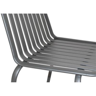 Primavera Commercial Grade Metal Stackable Indoor / Outdoor Dining Chair, Anthracite