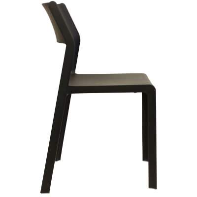 Trill Italian Made Commercial Grade Indoor / Outdoor Dining Chair, Anthracite