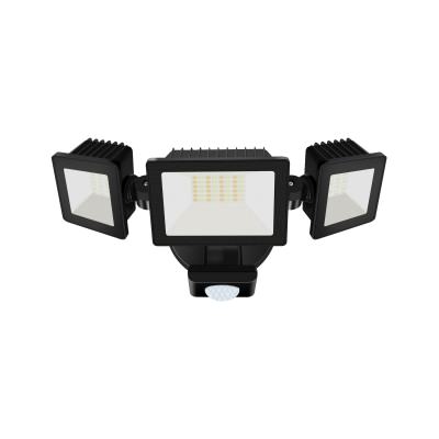 Sebor IP65 Exterior LED Security Light with Sensor, 30W, CCT, Black