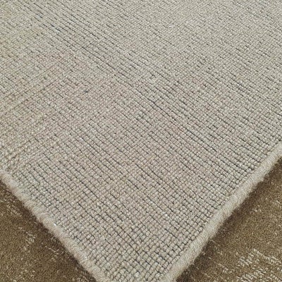 Velour Shear Hand Knotted Wool Rug, 365x457cm, Amber