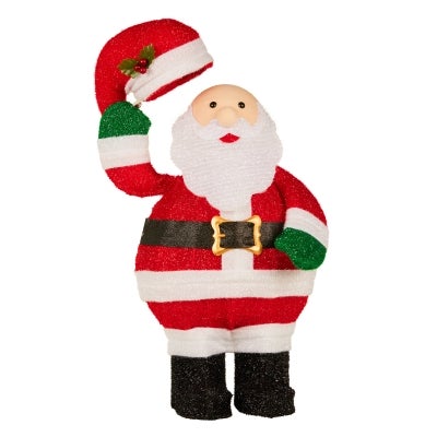 Wynston LED Light Up Indoor / Outdoor Animated Santa Claus Ornament, 56cm