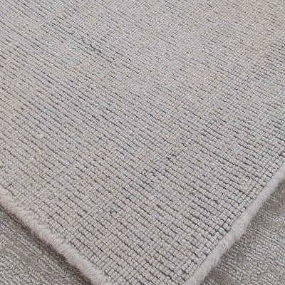 Velour Shear Hand Knotted Wool Rug, 365x457cm, Grey