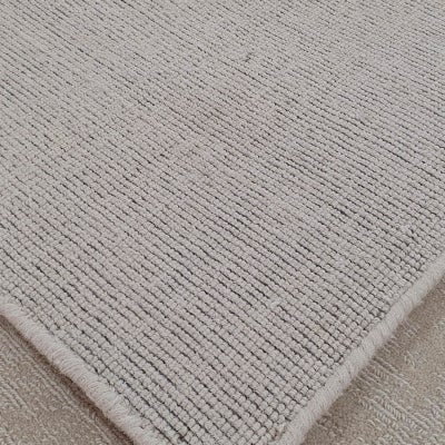 Velour Shear Hand Knotted Wool Rug, 305x430cm, Ivory