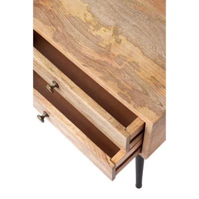 Zen II Mango Wood & Metal Side Table