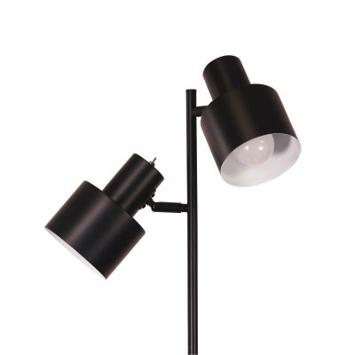 Ari Metal Floor Lamp, 2 Light, Black 