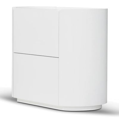 Elvor Wooden Bedside Table, White