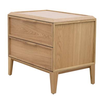 Drimsdale Wooden Bedside Table, Natural