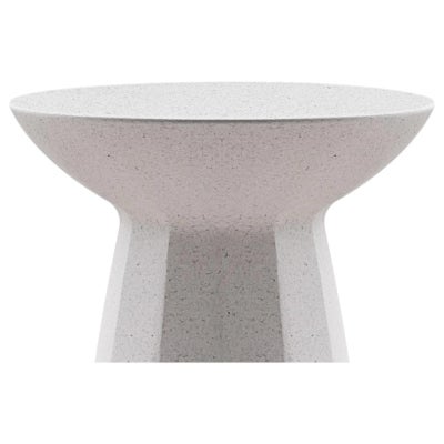 Coris Fiberglass Indoor / Outdoor Round Side Table, White