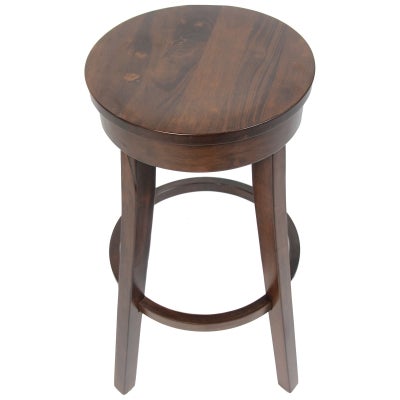 Bonn Commercial Grade Rubber Wood Bar Stool, Walnut