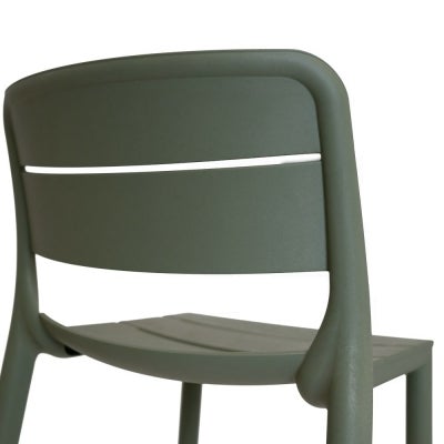 Cassia Italian Made Commercial Grade Stackable Indoor / Outdoor Bar Stool, Cactus