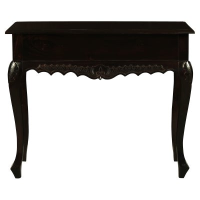 Queen Ann Nouveau Mahogany Timber Console Table, 90cm, Chocolate