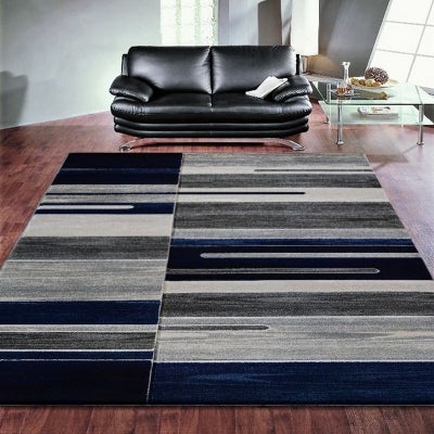 Sunbury Ryder Modern Rug, 240x330cm, Navy / Grey