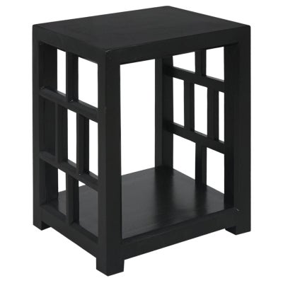 New Macaire Timber Side Table, Black