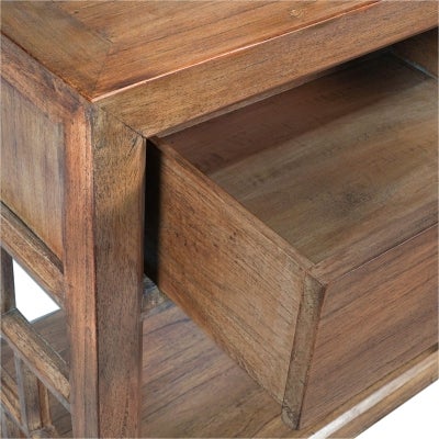 New Macaire Timber 2 Drawer Console Table, 112cm, Natural