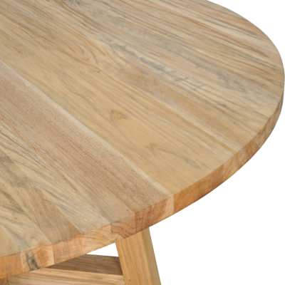 Sheraton Timber Round Dining Table, 120cm, Rustic Pine