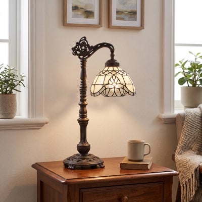 Vienna Tiffany Style Stained Glass Downbridge Table Lamp