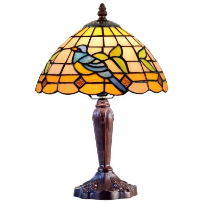 Aya Bluebird Tiffany Style Stained Glass Table Lamp