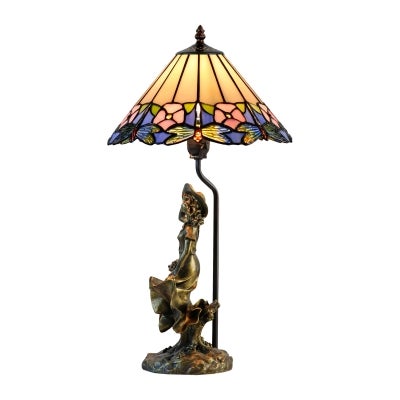Sophie Tiffany Style Stained Glass Figurine Table Lamp