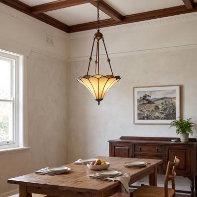 Florence Tiffany Style Stained Glass Pendant Light