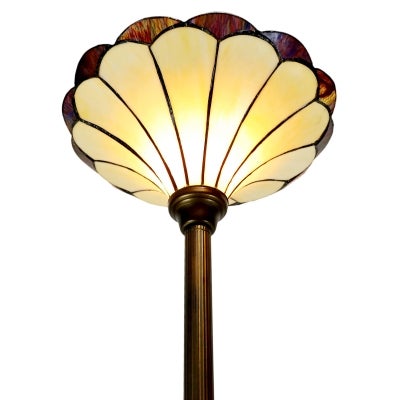 Florence Tiffany Style Stained Glass Uplighter Floor Lamp