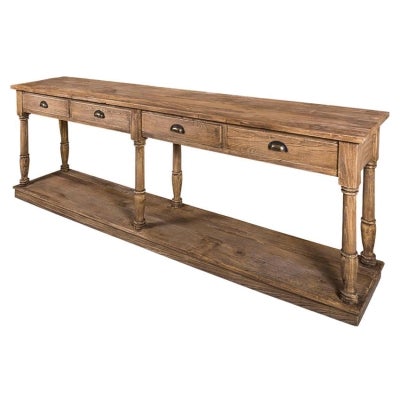 Rhone Reclaimed Elm Timber Console Table, 210cm