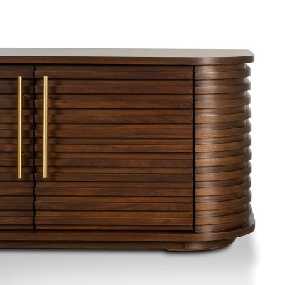 Bresso 5 Door TV Unit, 230cm, Walnut
