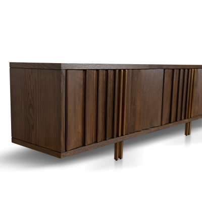 Norhan Wooden 4 Door TV Unit, 200cm, Caramel Oak