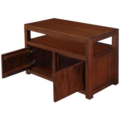 Amsterdam Mahogany Timber 2 Door TV Unit, 97cm, Mahogany