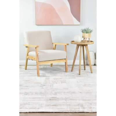 Decora No.46027 Modern Rug, 380x280cm, Silver / Yellow