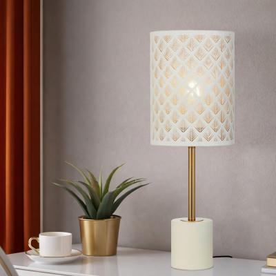 Valtor Iron Table Lamp, White / Antique Gold