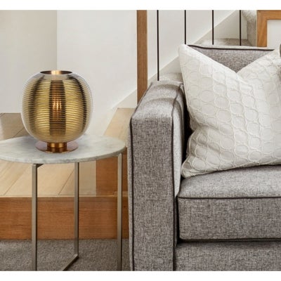 Viken Iron & Glass Table Lamp, Gold