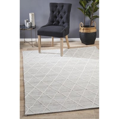 Winter Diamond Hand Tufted Wool & Viscose Rug, 190x280cm