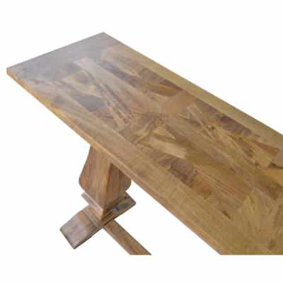 Morgan Solid Mango Wood Timber Parquetry Console Table, 160cm