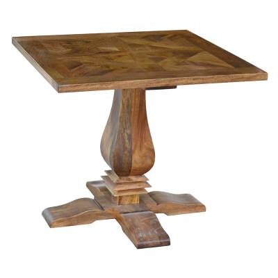 Morgan Solid Mango Wood Timber Parquetry Lamp Table