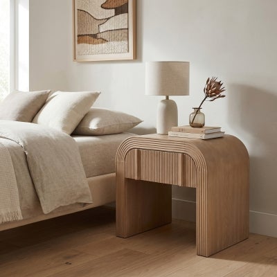 Bristol Ashwood Bedside Table, Natural