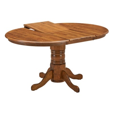 Narellan Rubberwood Extensible Round Pedestal Dining Table, 105-150cm