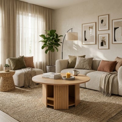 Thomasville Wooden Round Coffee Table, 80cm