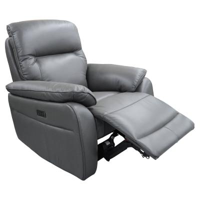 Epoch Leather Electic Recliner Armchair, Graphite
