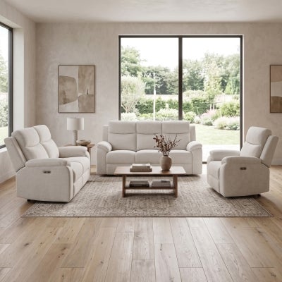 Elion Fabric Electric Recliner Armchair, Beige