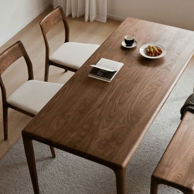 Asania American Walnut Timber Dining Table, 160cm