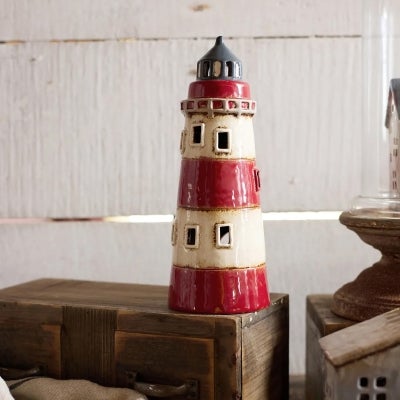 Saint Malo Ceramic Lighthouse Tealight Holder